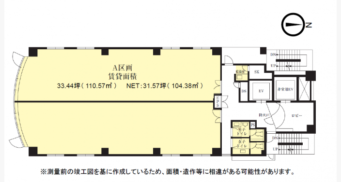 O/ＶＯＲＴ御堂筋本町Ⅱ/6F(A)33.44T_平面図/20240521