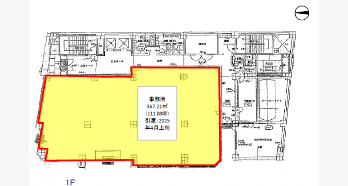 O/北浜山本ビル/1F111.08T_平面図/20241017