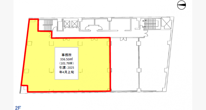 O/北浜山本ビル/2F101.79T_平面図/20241017